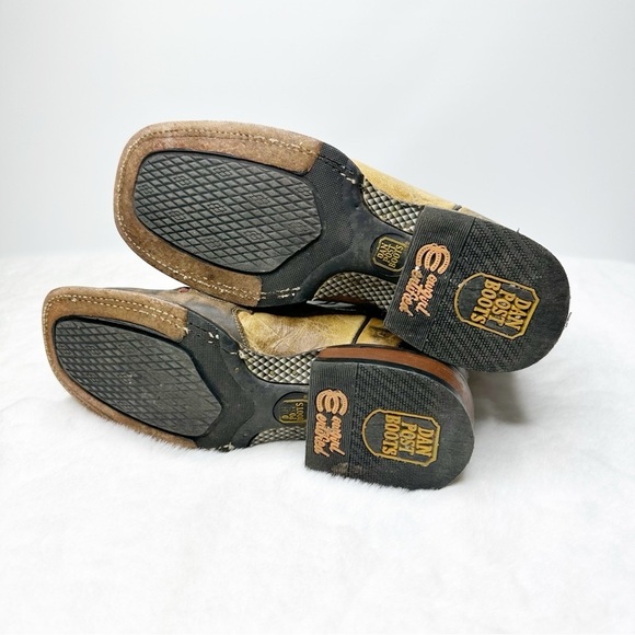 Dan Post Vintage Square Toe Cowboy Boots Size 6 - Picture 4 of 5